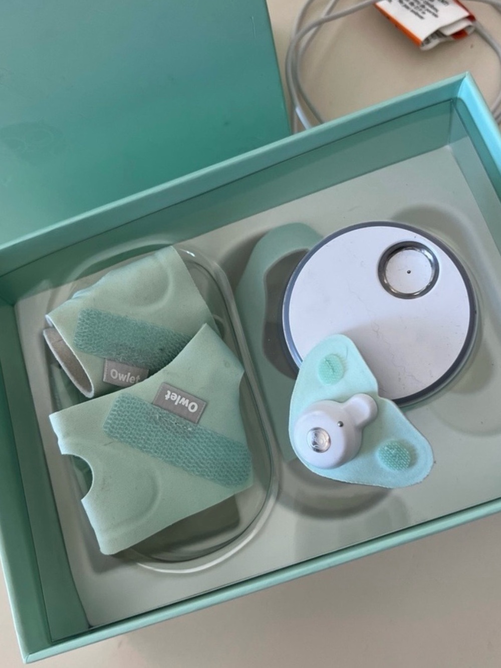 Owlet Mint Baby Monitor Sock & Pacifier Accessory Set